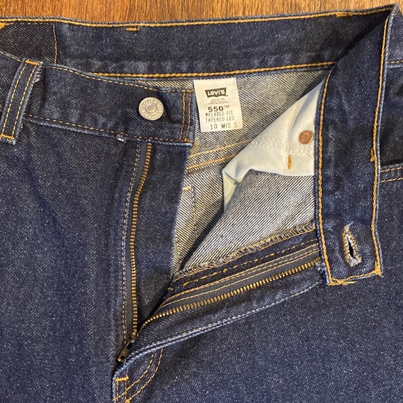 Vintage Levi 550 Relaxed Fit Tapered Leg High Waisted Dark Wash Mom Jeans-28X28 - Picture 6 of 16